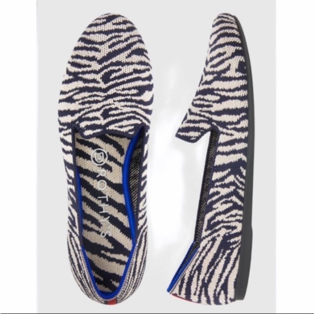Rothy’s Navy Zebra Loafers